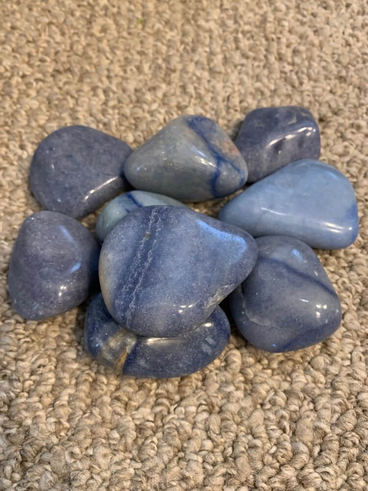 Blue Quartz Tumbled Stone XL