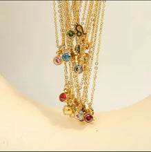 Load image into Gallery viewer, Birthstone and Zodiac Necklace