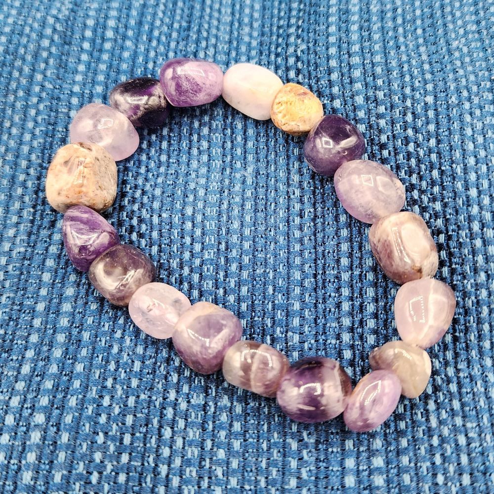 Amethyst Tumbled Stone Bracelet