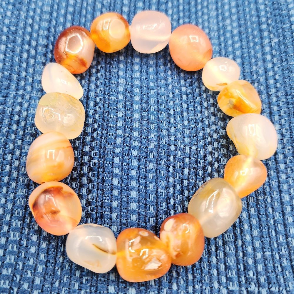 Carnelian Tumbled Stone Bracelet