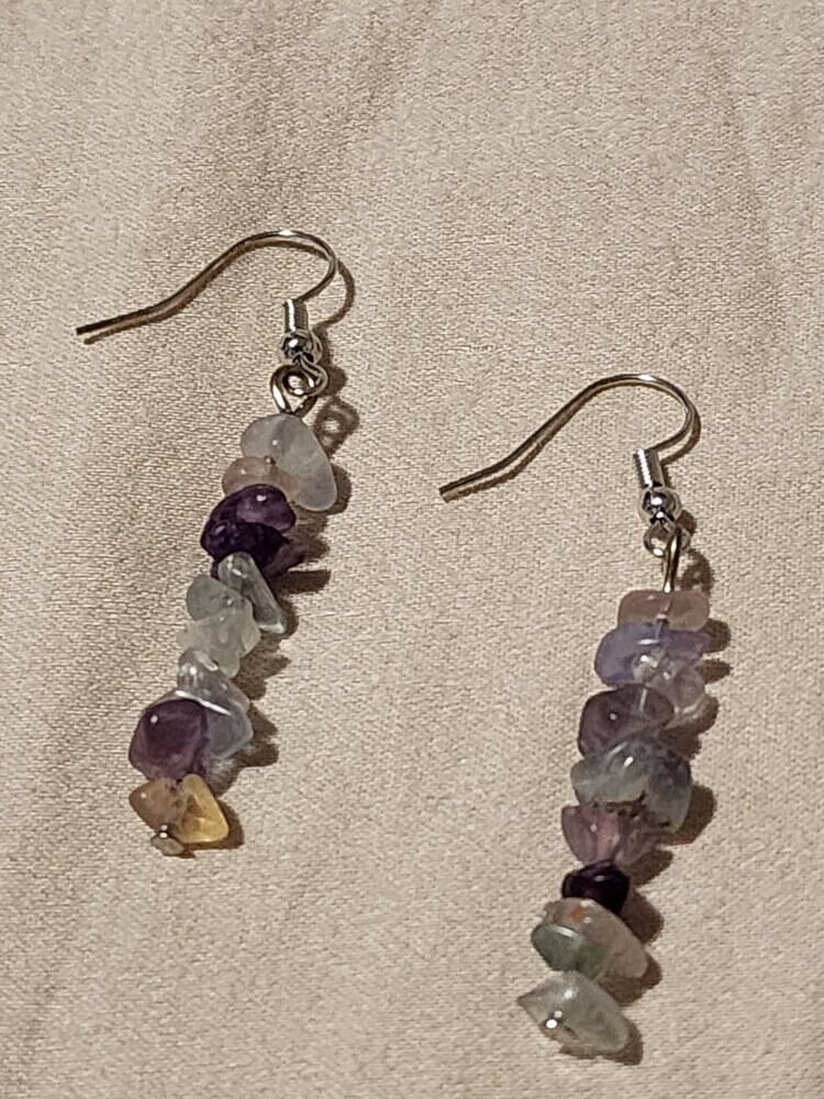 Gemstone Chip Earrings