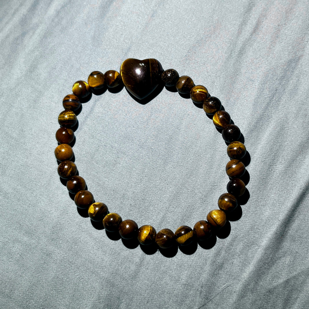 Tiger Eye Heart Bracelet