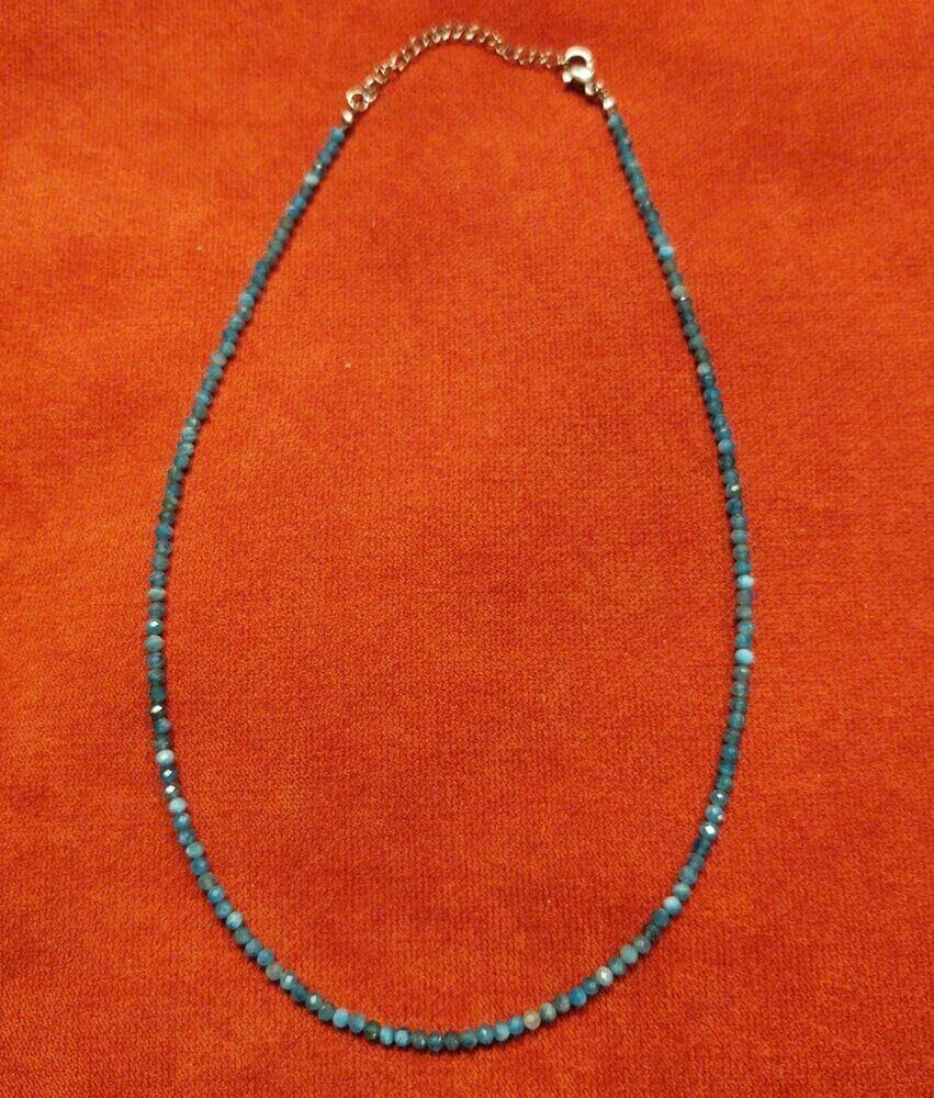 Blue Apatite Faceted Choker