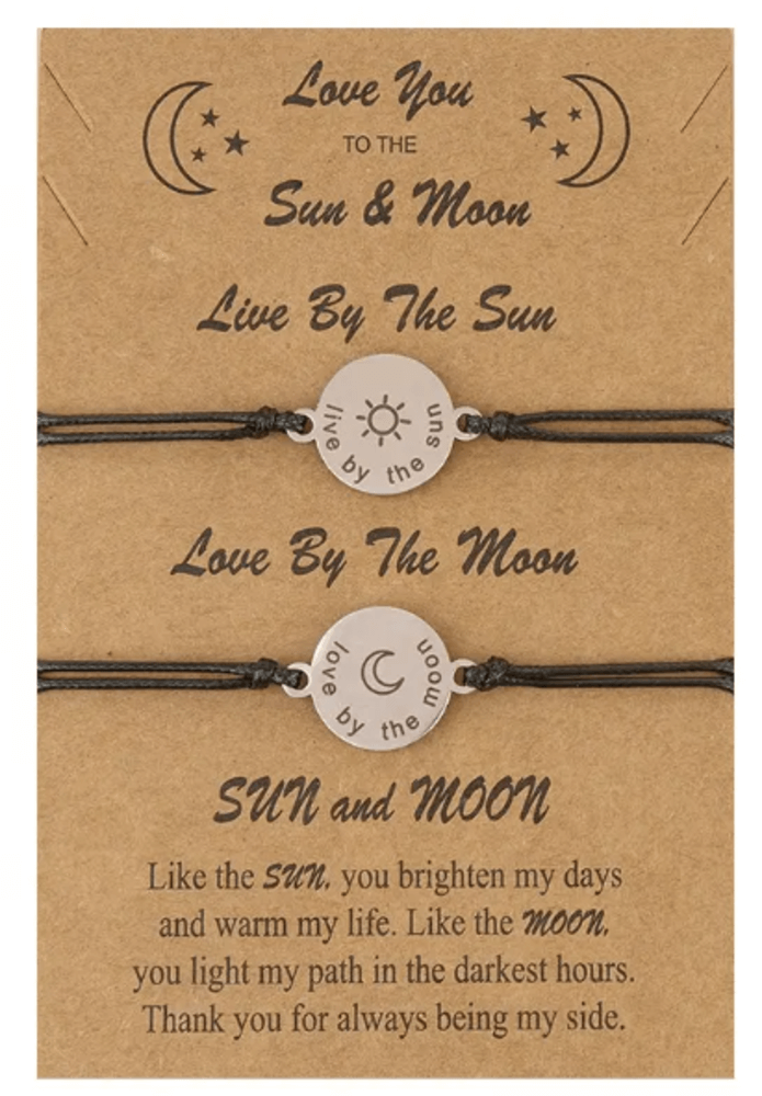 Sun and Moon Friendship Bracelet Set