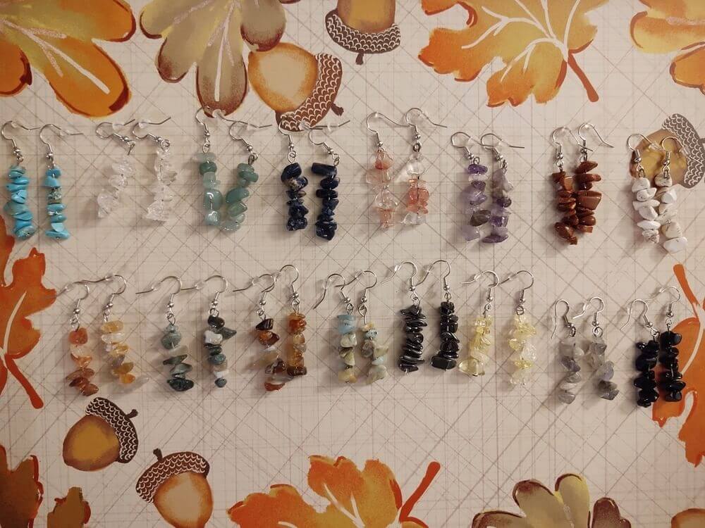 Gemstone Chip Earring