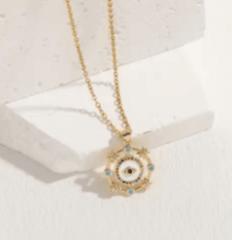Load image into Gallery viewer, Evil Eye Necklace 14k Gold Plated
