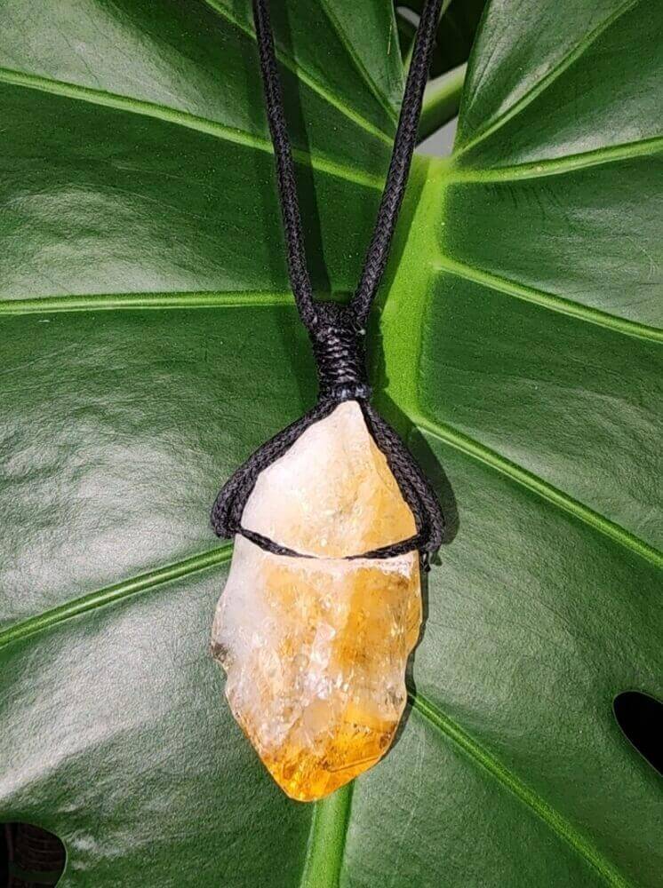 Citrine Point Natural Necklace
