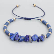 Load image into Gallery viewer, Faceted Bead and Chip Bracelet Adjustable

