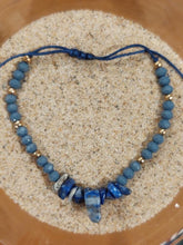 Load image into Gallery viewer, Faceted Bead and Chip Bracelet Adjustable

