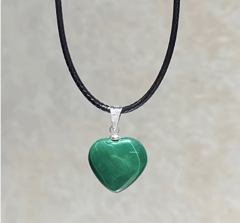Malachite Heart Necklace