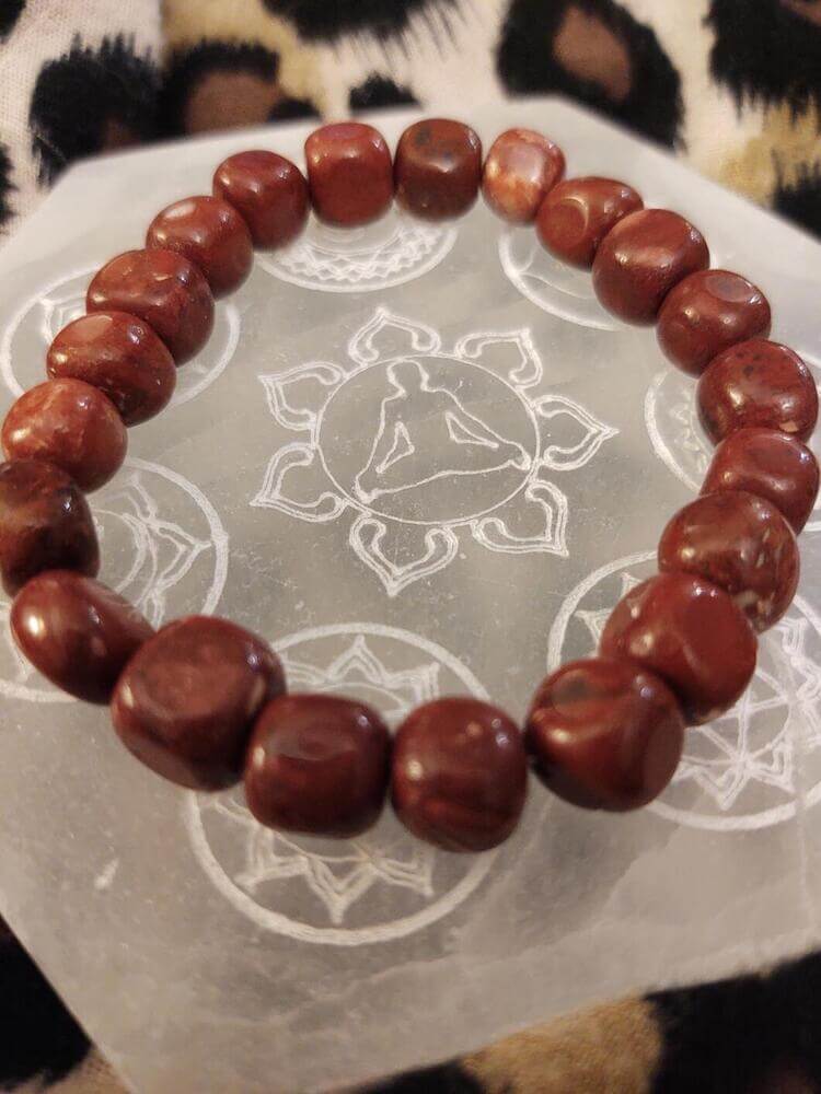 Red Jasper Tumbled Stone Bracelet
