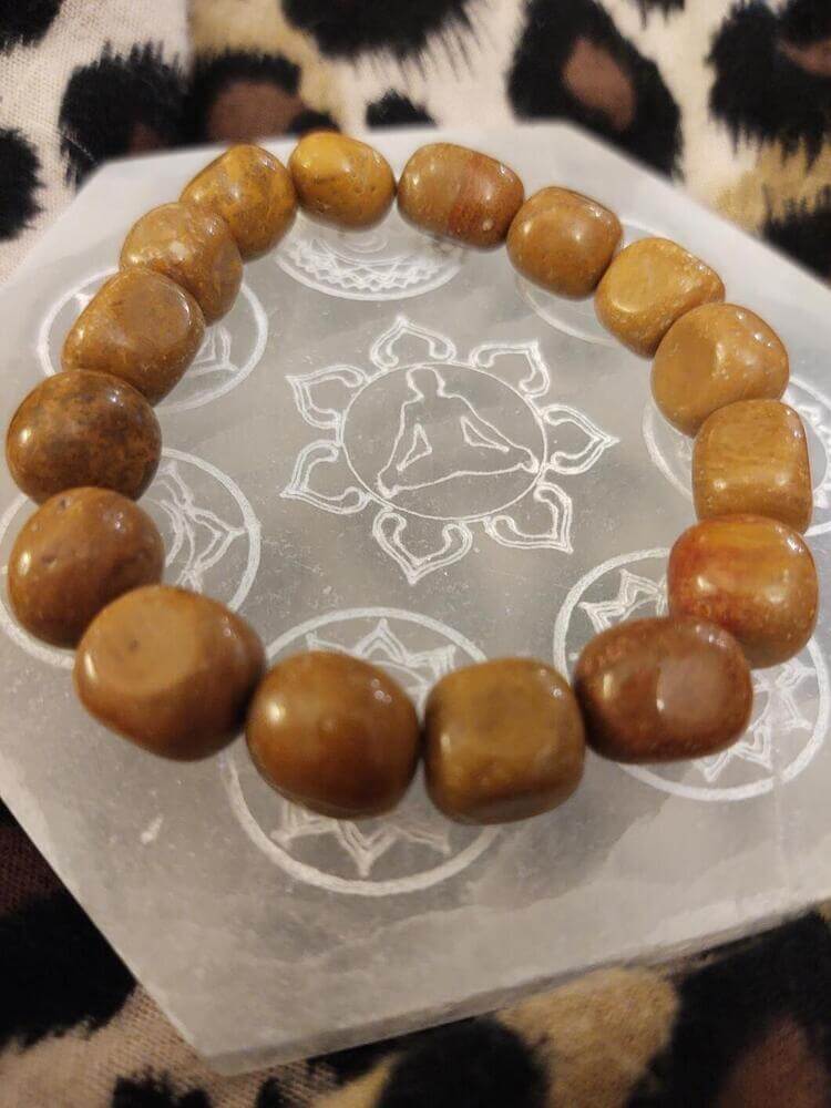 Yellow Jasper Tumbled Stone Bracelet