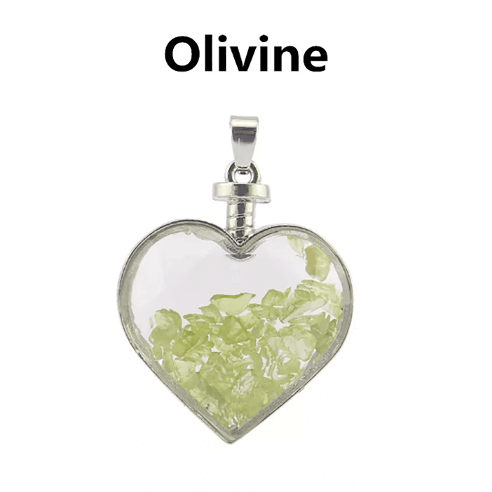 Olivine Necklace Floating Chip