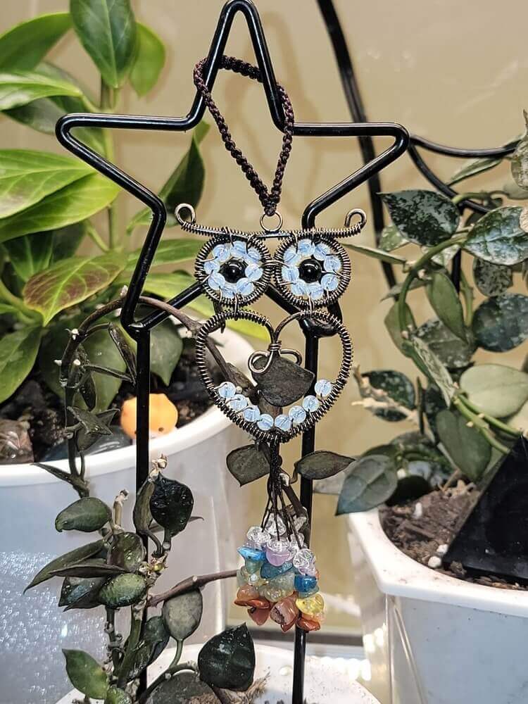 Gemstone Owl Ornament