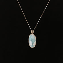 Load image into Gallery viewer, Larimar Necklace Wire Net Drop
