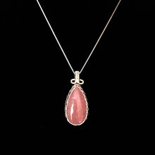 Load image into Gallery viewer, Rhodochrosite Necklace Wire Net Drop
