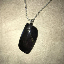 Load image into Gallery viewer, Velvet Obsidian Necklace Leaf
